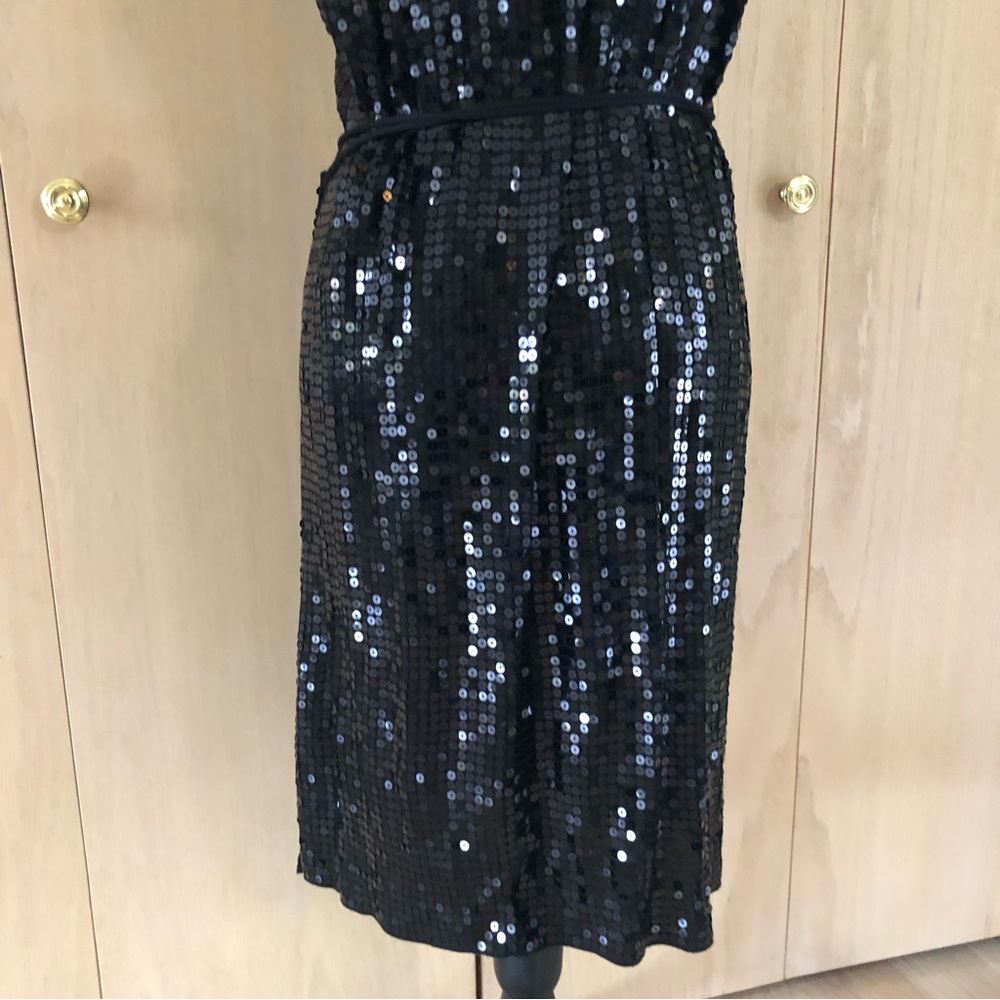 Michael Kors Black Sequin Wrap Around Dress Lightweight Woman's Size XL - Picture 7 of 13